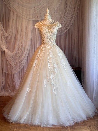 Brautkleid champagner linie - champagner, a-linie