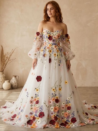 Farbiges ballkleid brautkleid - farbiges,