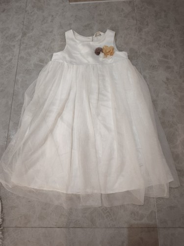 Kleid 128 weiss tüll hochzeit - kleid,